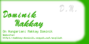dominik makkay business card